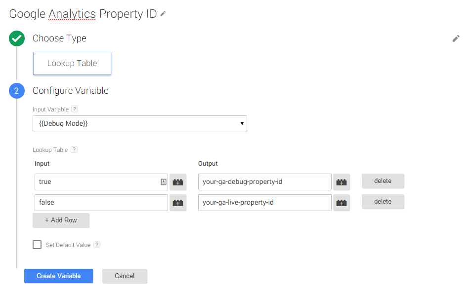 Google Tag Manager Debug Lookup Google Analytics Property ID