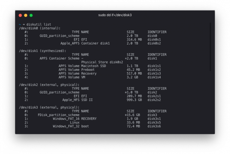 Backup Raspberry PI SD Card on MAC with Terminal Søren Friis Dam